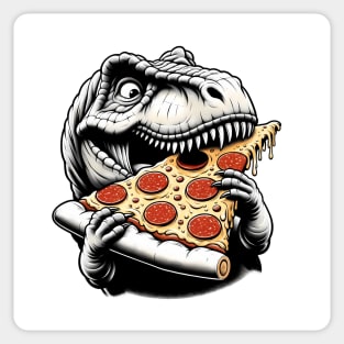 Funny Pizza T rex Dinosaur, Pizza Lover Sticker